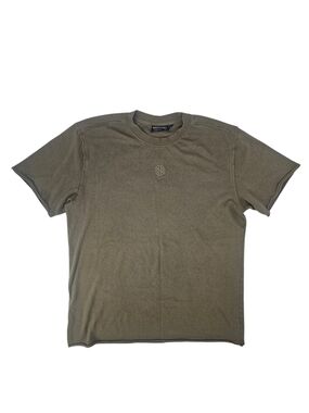 Ninth Hall Fundamentals Olive Green Embroidered Logo T-Shirt Men's Large Boxy